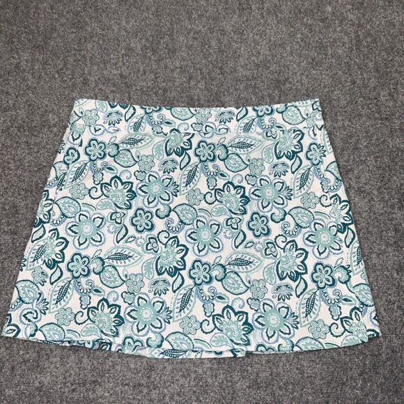 Rip Skirt Womens Size L Sea Glass Floral Length 2  Wrap Mini Swim Cover Beach - Picture 1 of 11